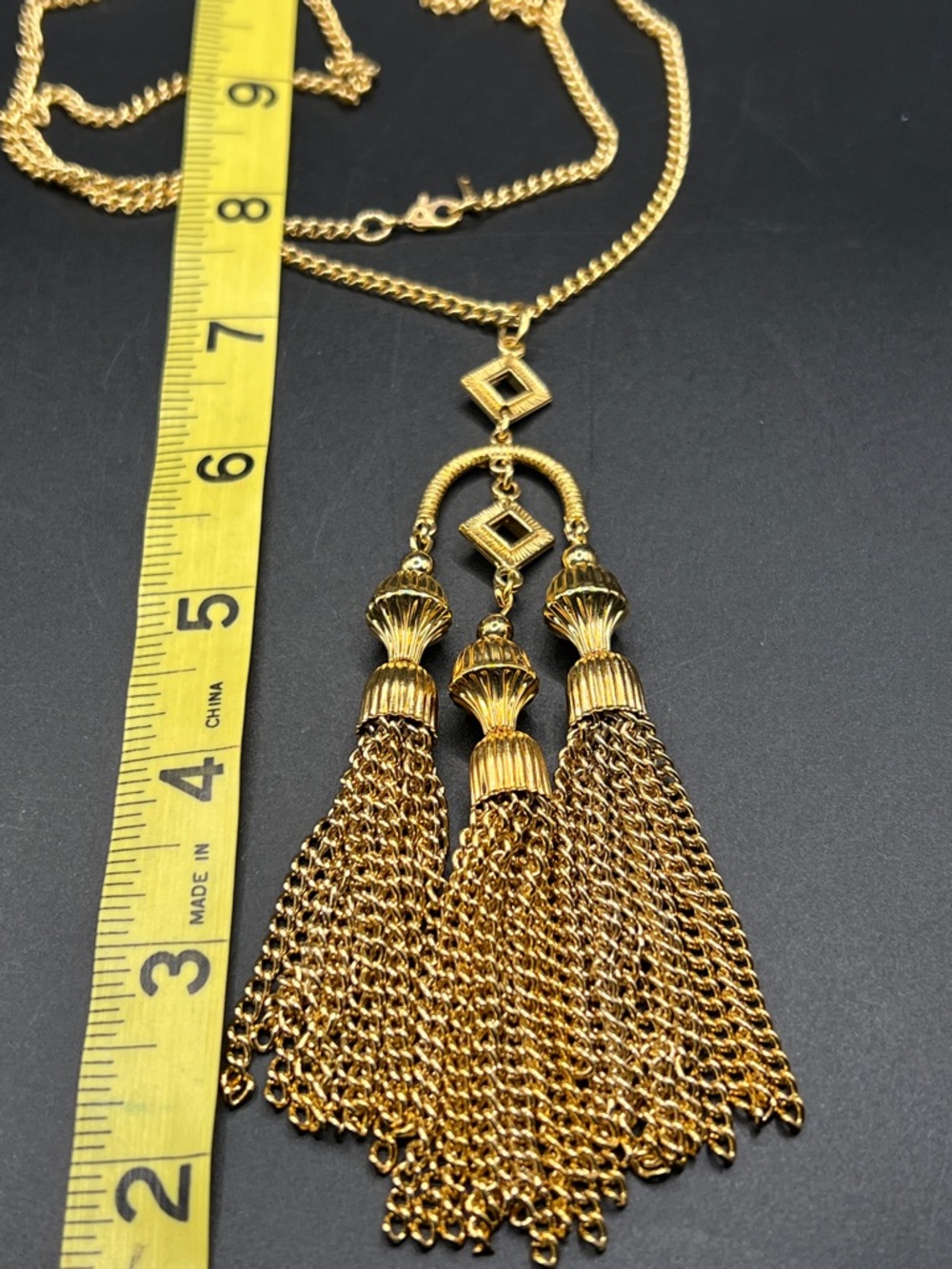 Monet Gold-Tone Multi Tassel Pendant Necklace - Picture 3 of 5